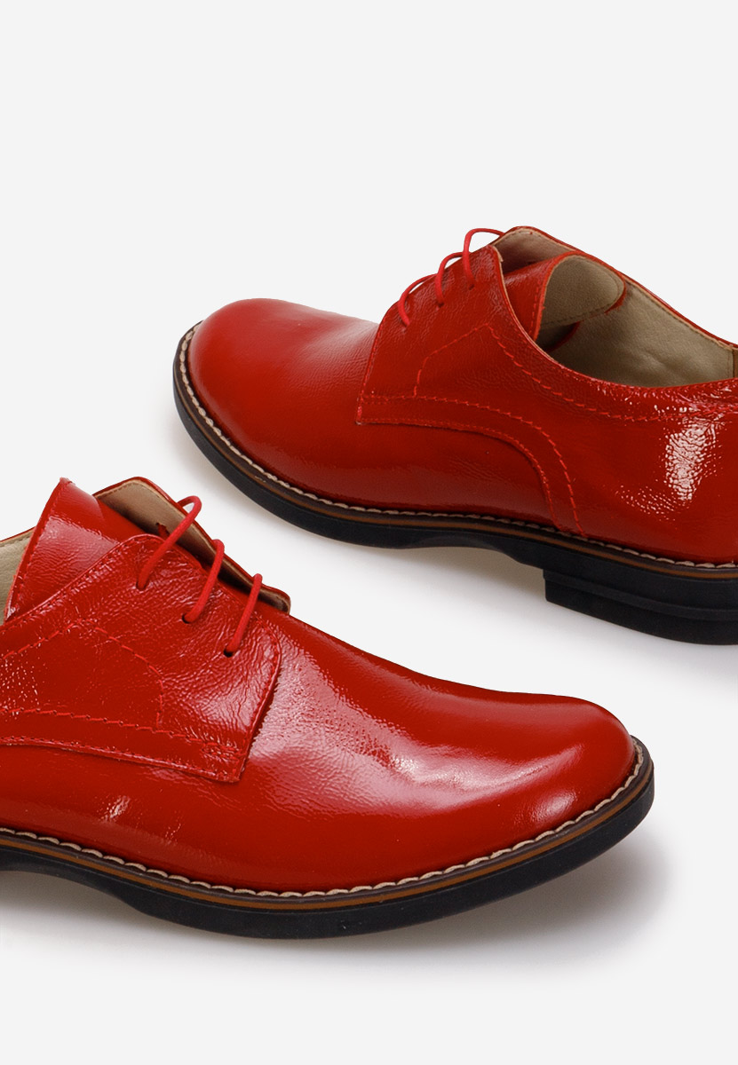 Pantofi derby piele Otivera V3 rosii