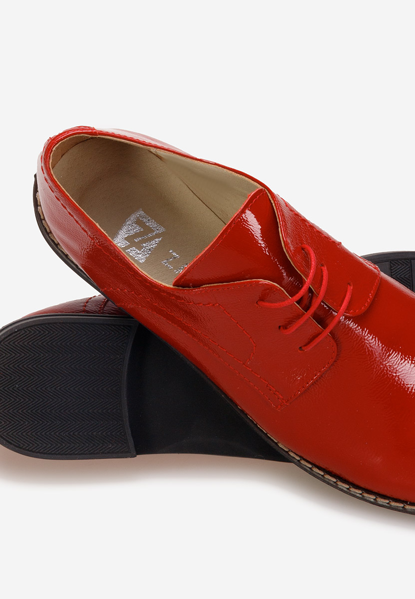 Pantofi derby piele Otivera V3 rosii