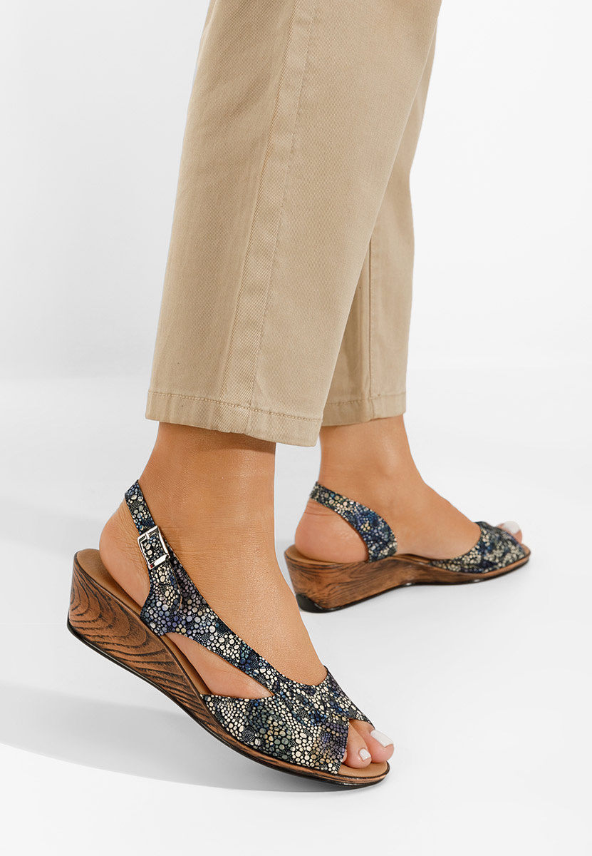 Sandale dama piele Rhonia multicolore