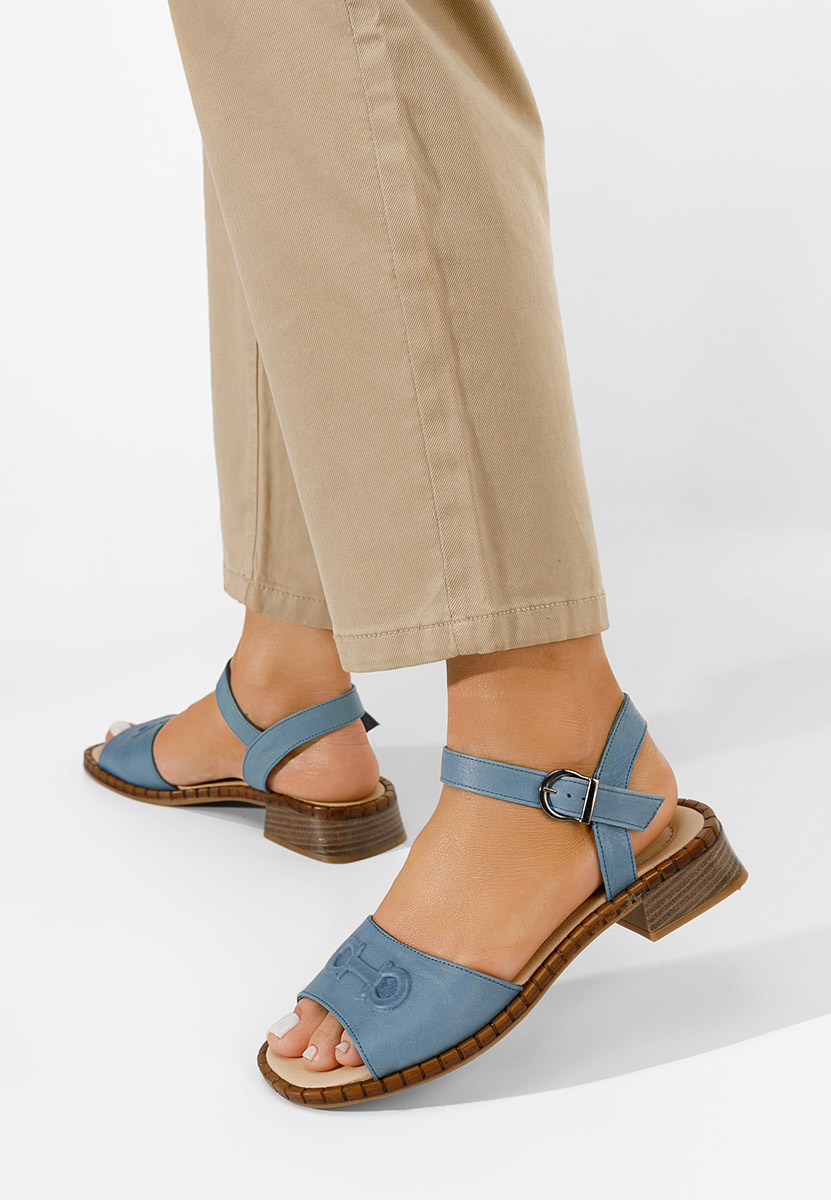 Sandale piele naturala Yolanda albastre