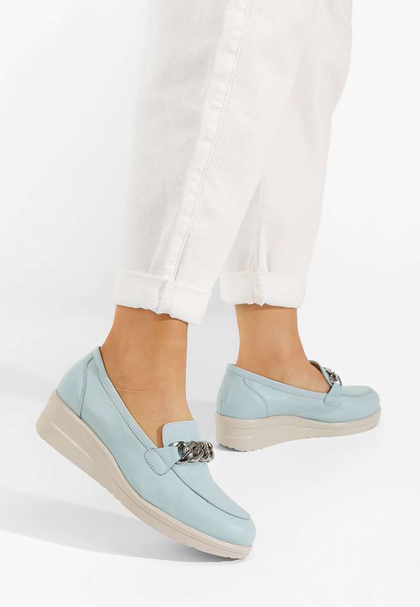 Mocasini dama piele Siara bleu