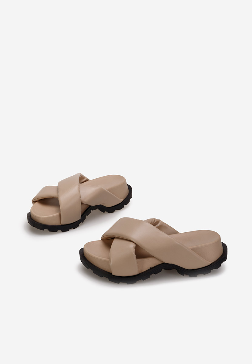 Papuci cu platformă Ariola kaki