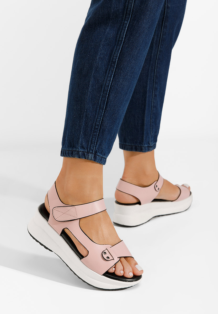 Sandale cu platformă Blueberry roz