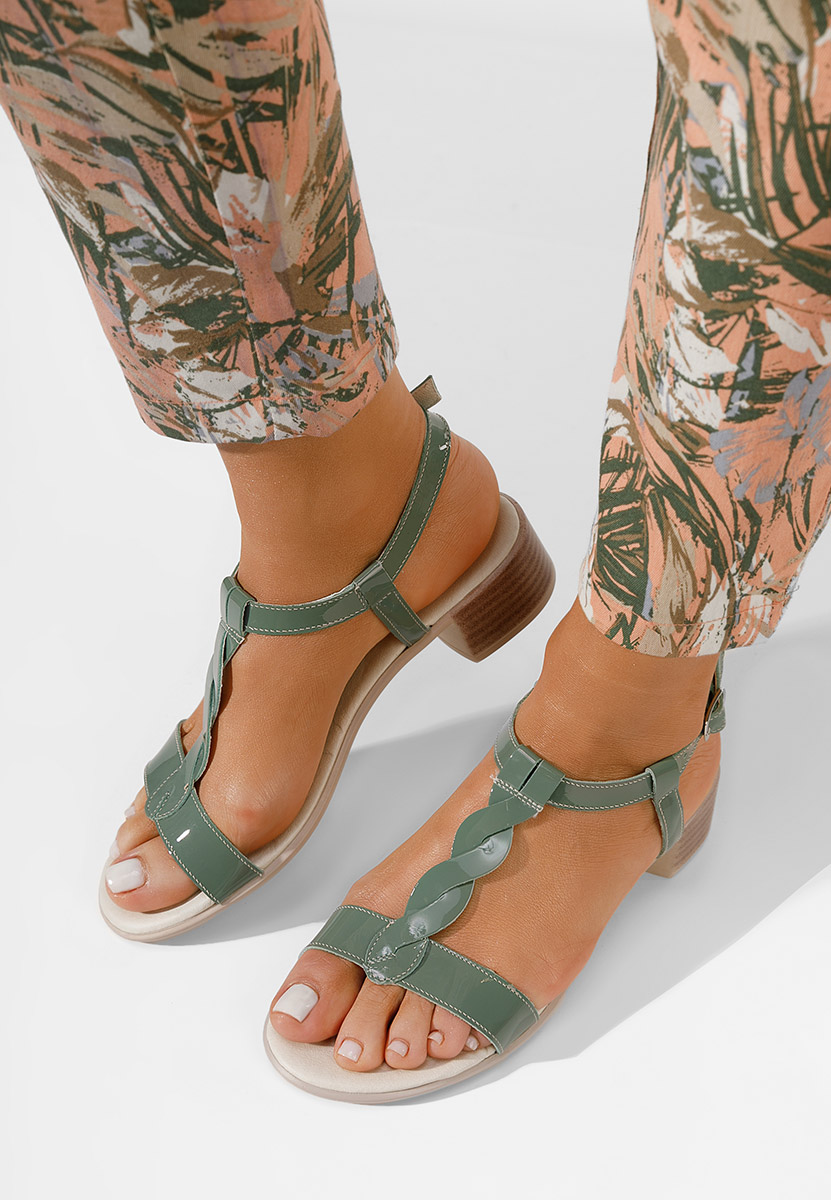 Sandale dama piele Thasia verzi