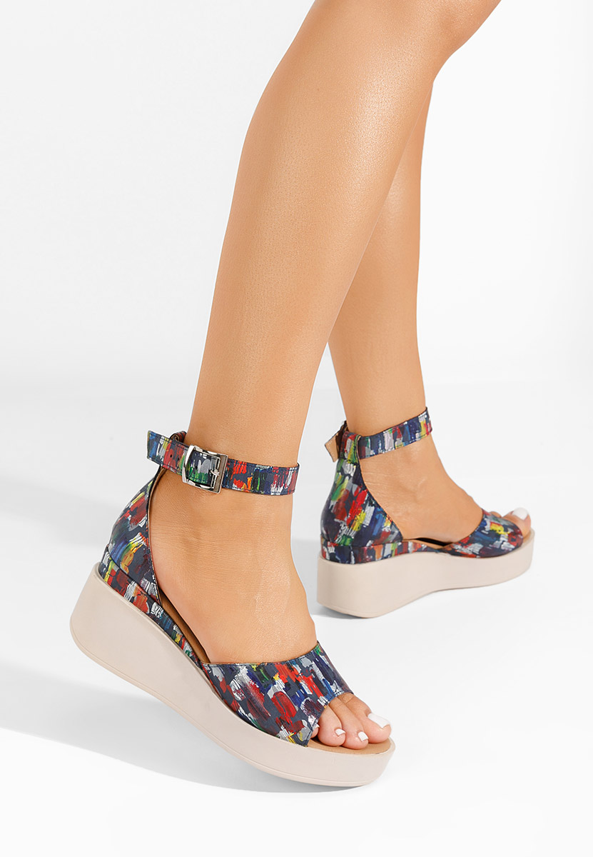 Sandale dama piele Salegia V6 multicolore