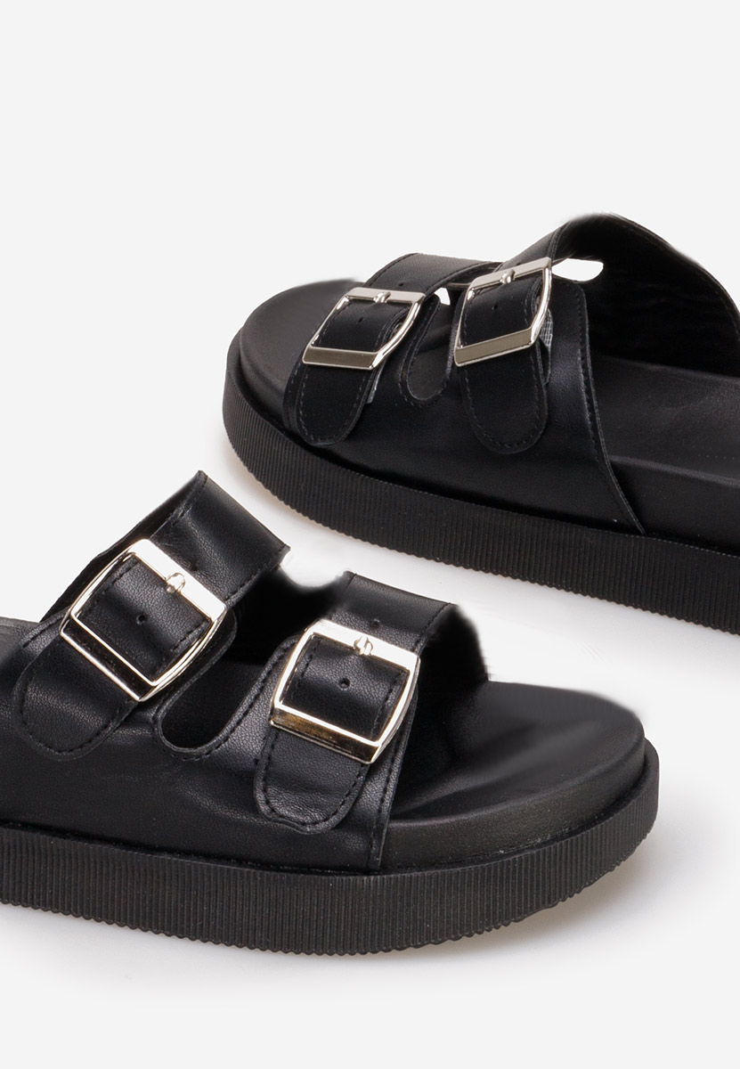 Papuci cu platformă Zarora negri
