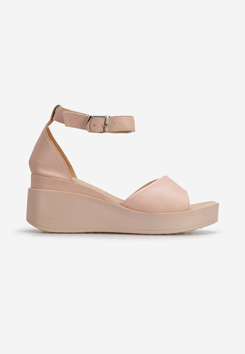 Sandale cu platformă piele Salegia roz