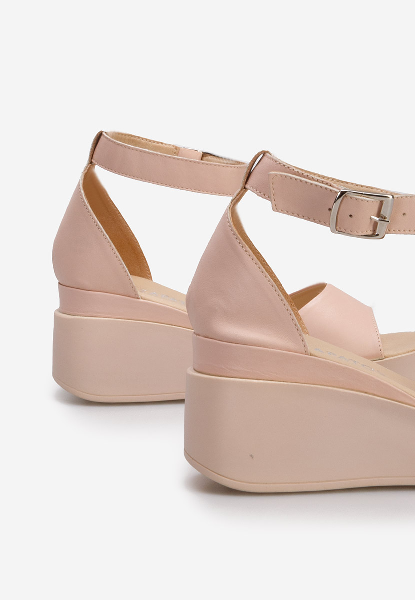 Sandale cu platformă piele Salegia roz