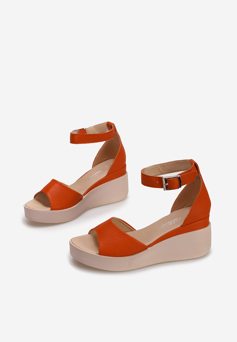 Sandale dama piele Salegia portocalii