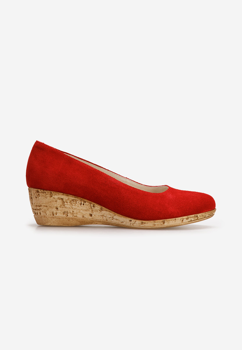 Pantofi cu platforma Sonia rosii