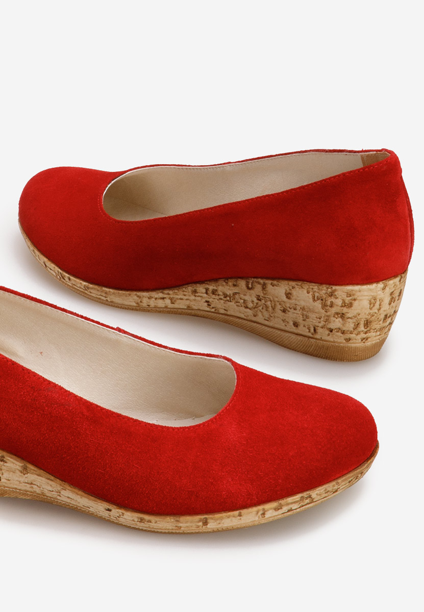 Pantofi cu platforma Sonia rosii