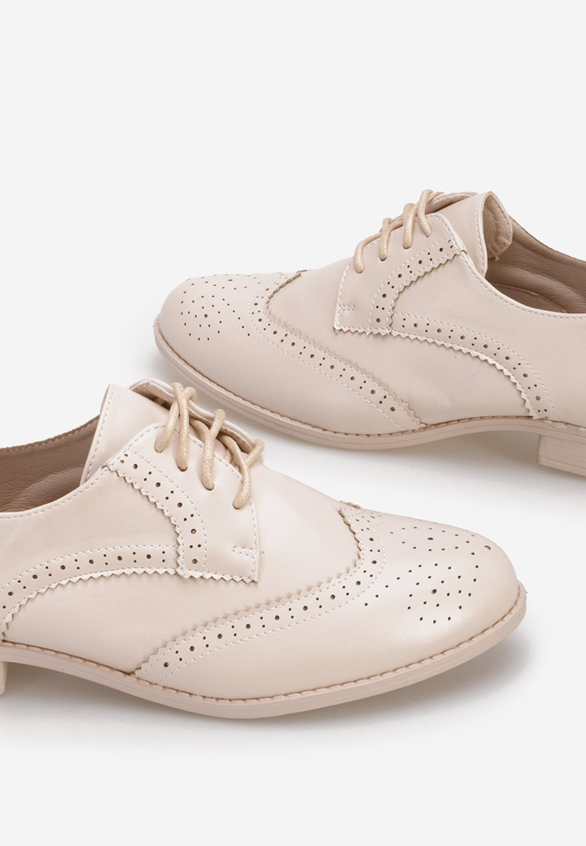 Pantofi oxford dama Nemara bej