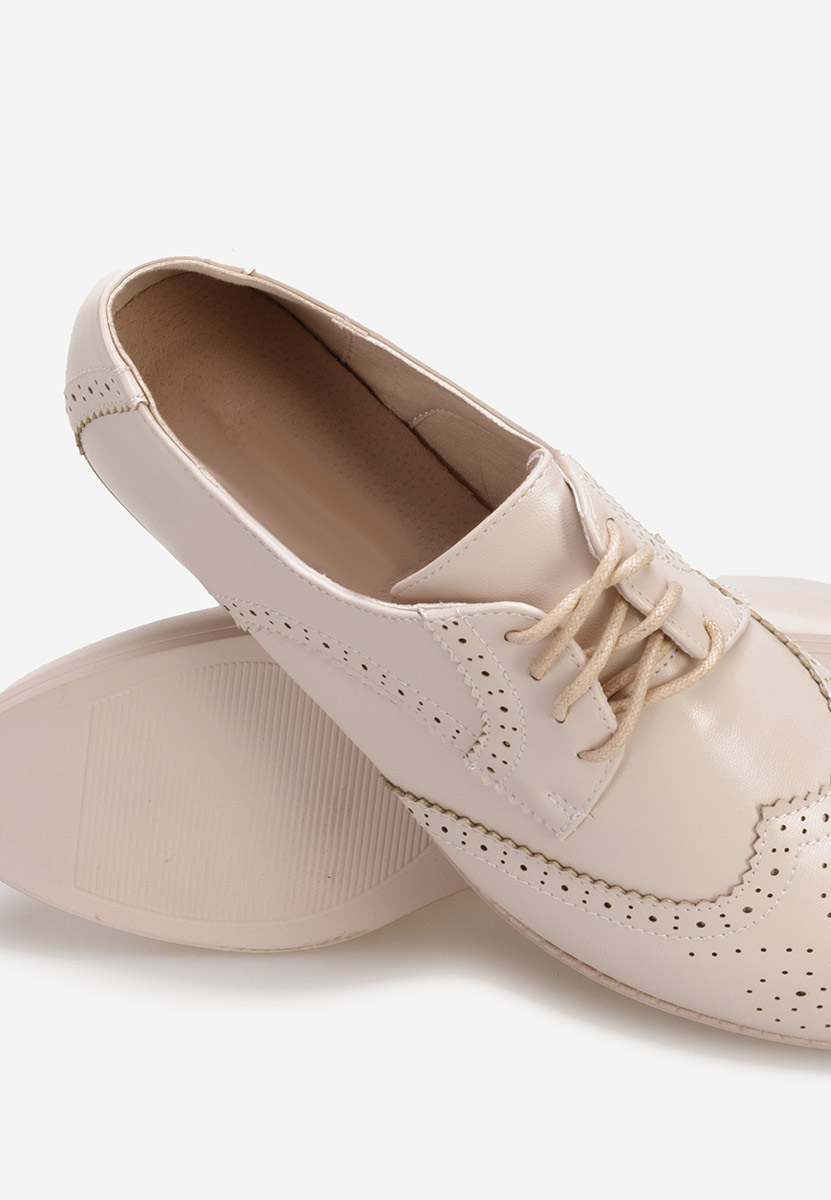 Pantofi oxford dama Nemara bej