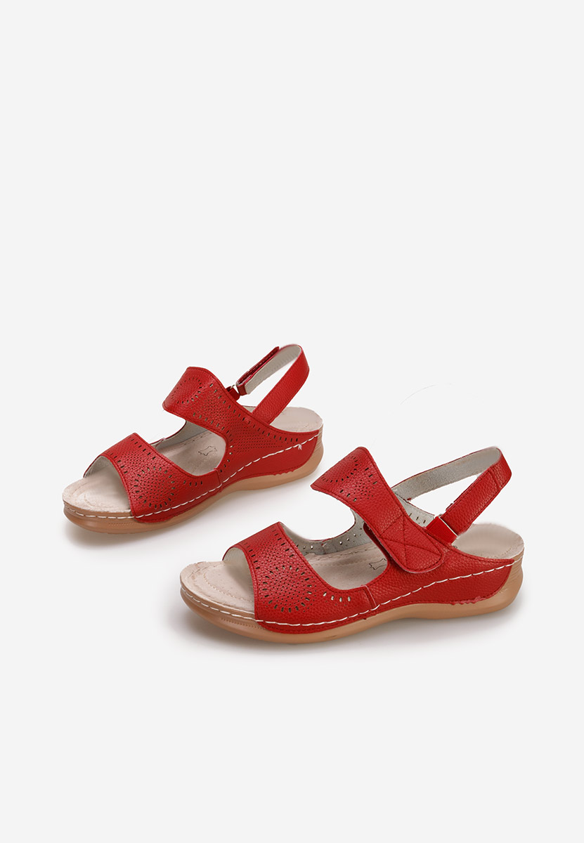 Sandale cu talpa ortopedica Hilda rosii - Zapatos