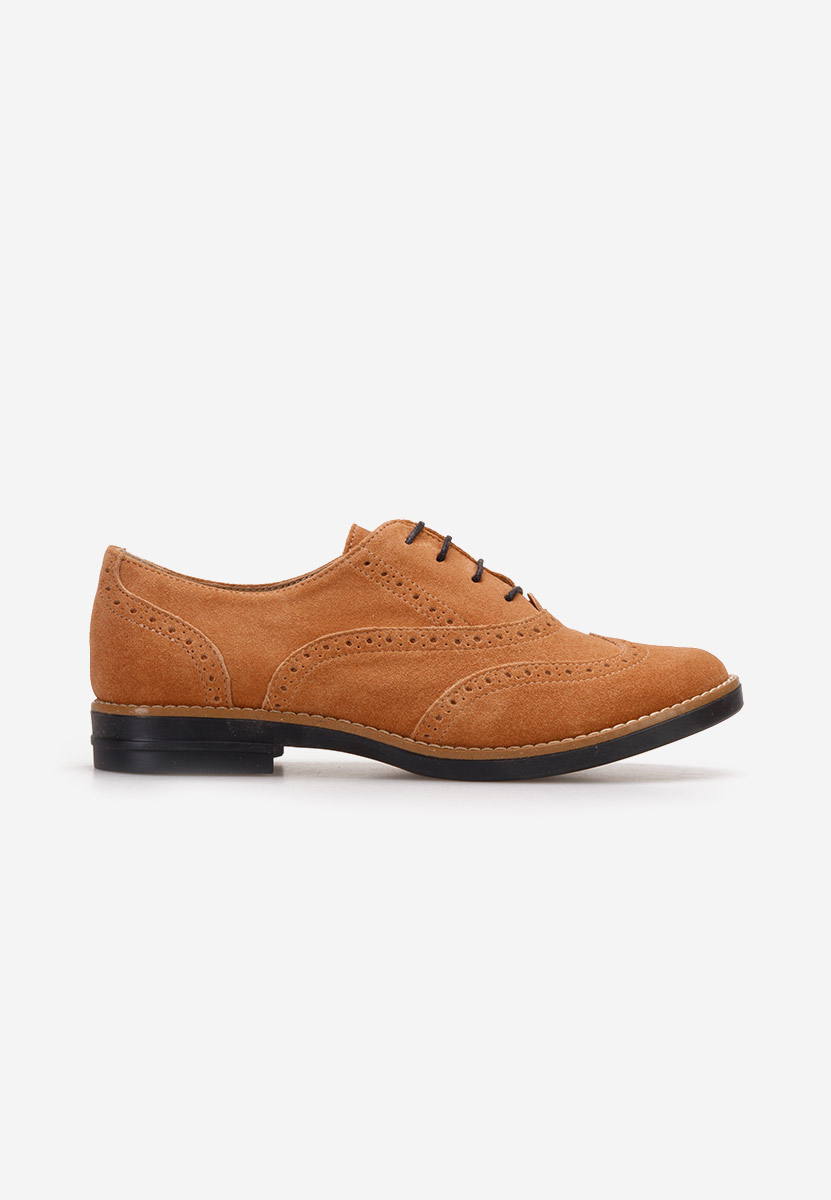 Pantofi dama brogue Emily camel