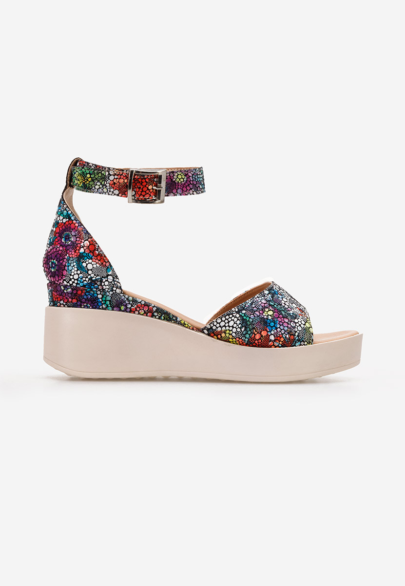 Sandale cu platformă piele Salegia V7 multicolore