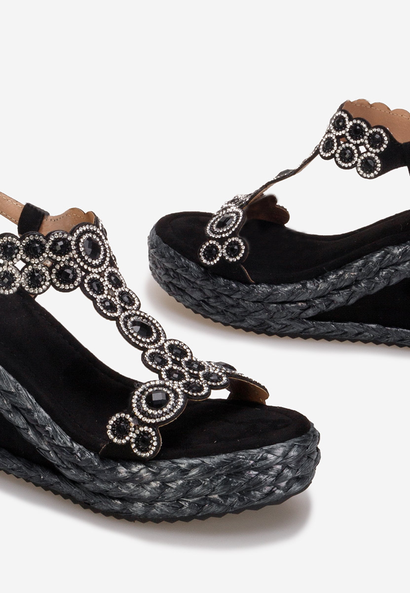 Sandale cu platformă Rirena negre