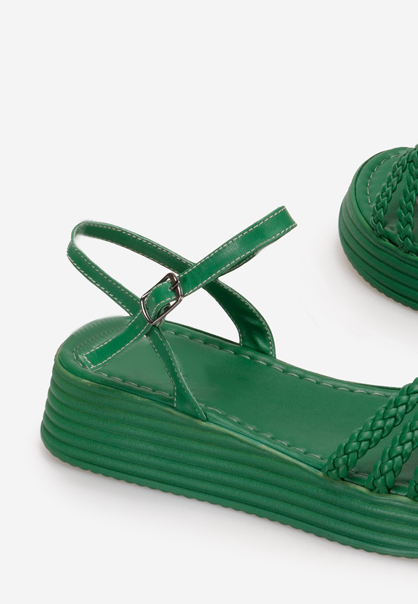 Sandale piele naturală verzi Corriola
