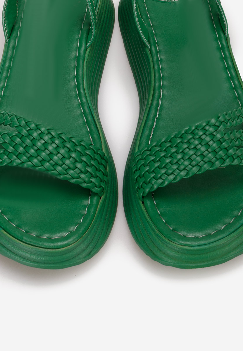 Sandale piele naturală verzi Corriola