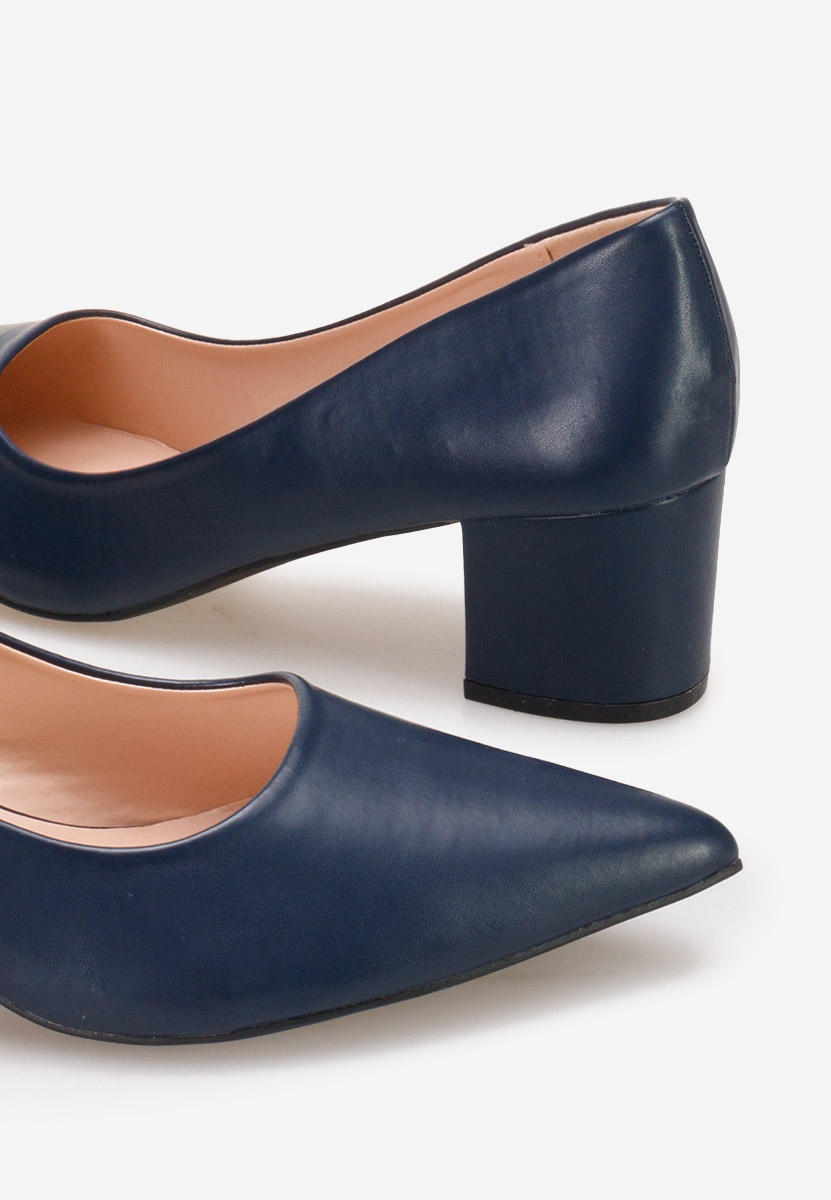 Pantofi cu toc mic Velmena navy