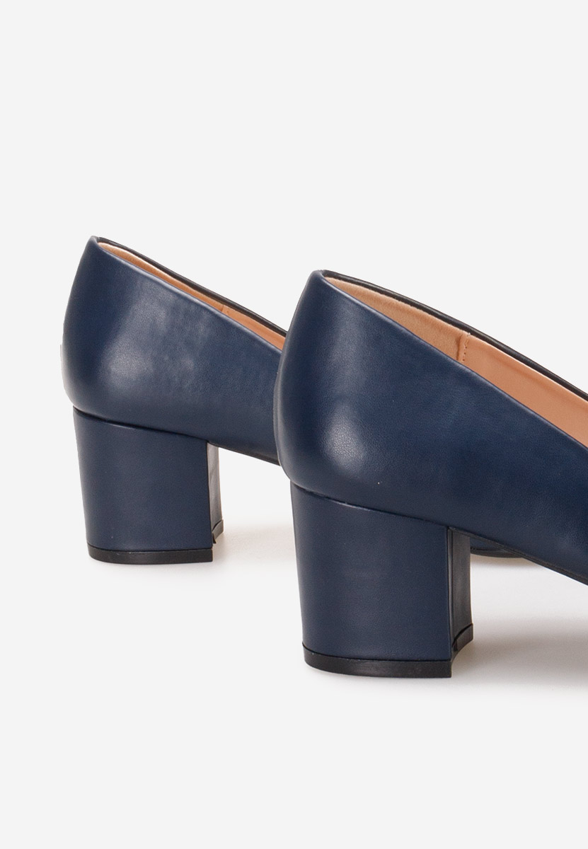 Pantofi cu toc mic Velmena navy
