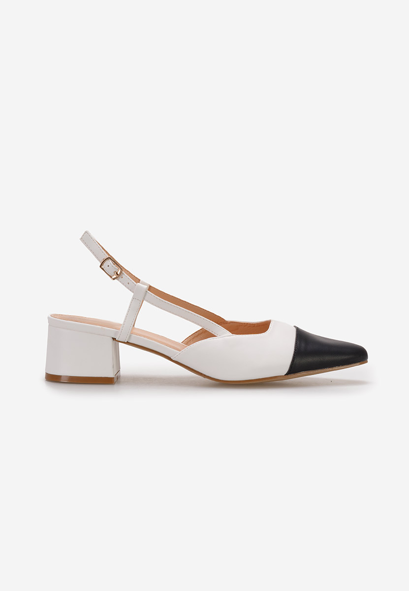 Pantofi slingback Nathrea albi
