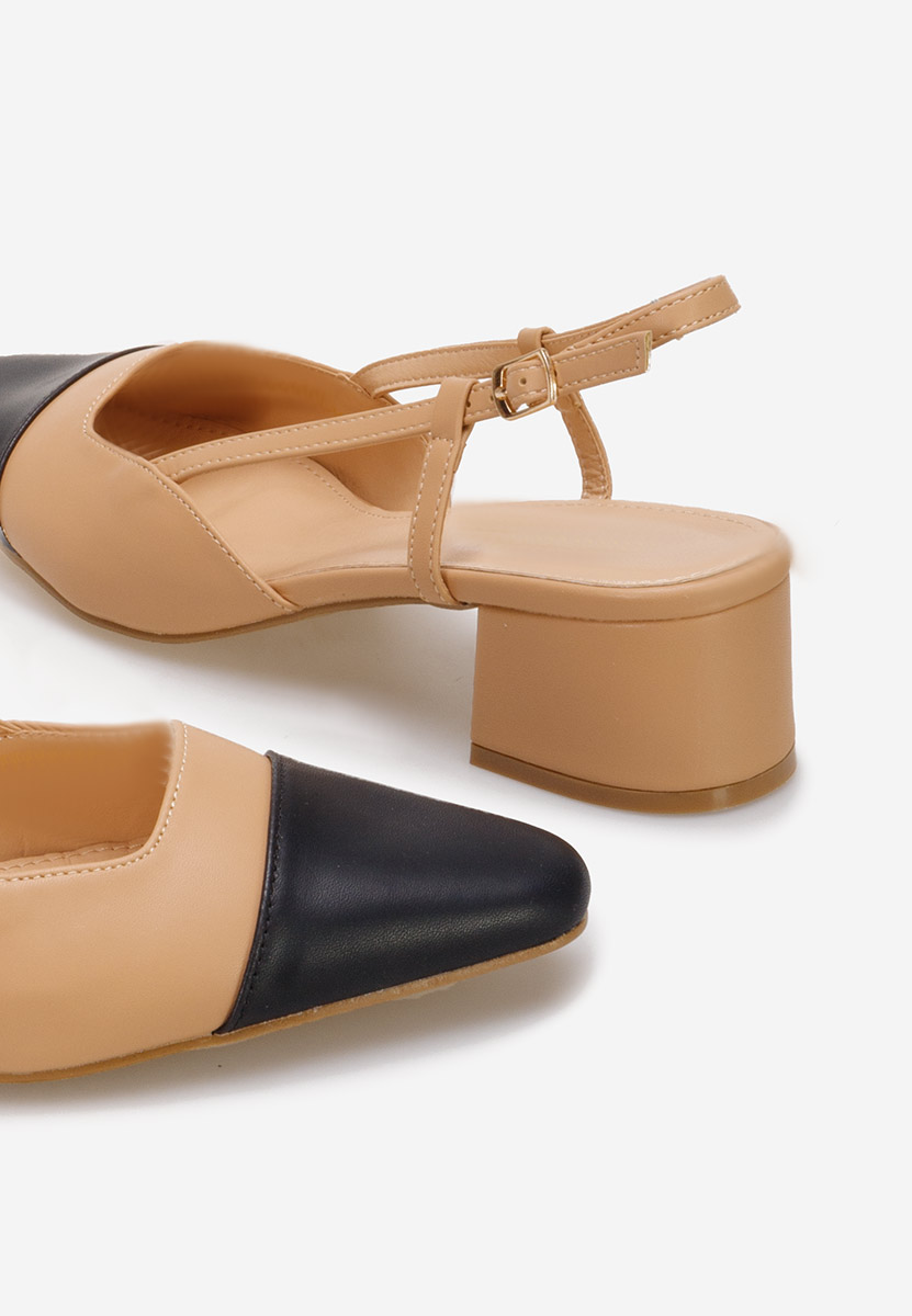 Pantofi slingback Nathrea kaki