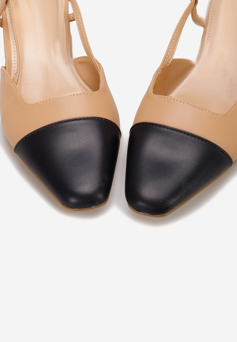 Pantofi slingback Nathrea kaki