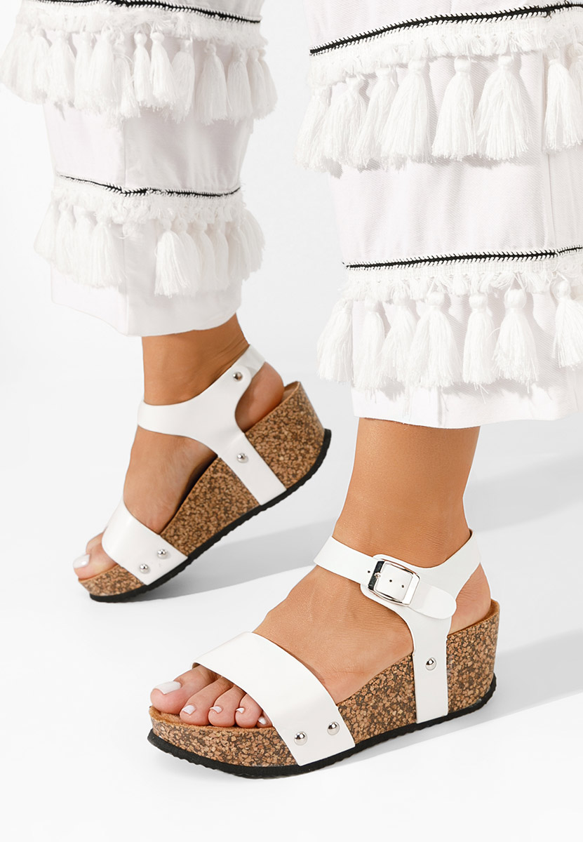 Sandale cu platformă Keya albe
