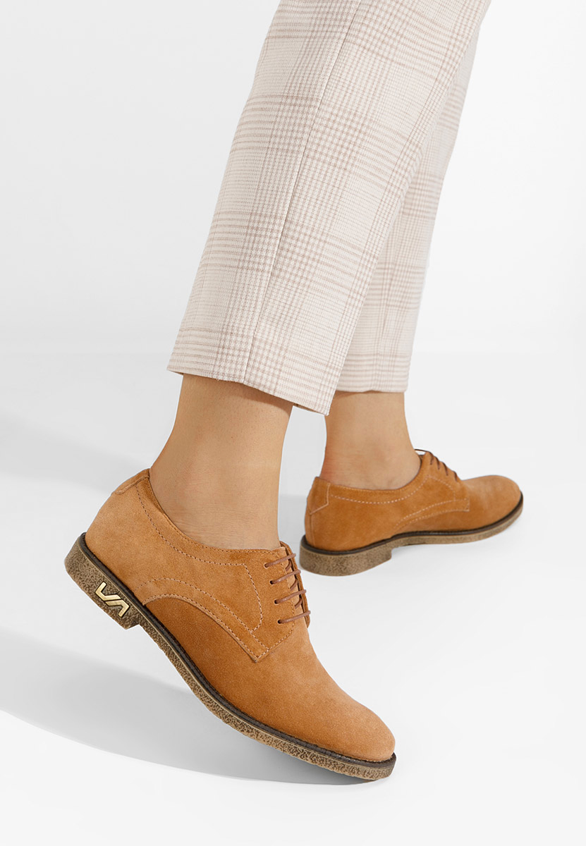 Pantofi derby piele Doresa camel