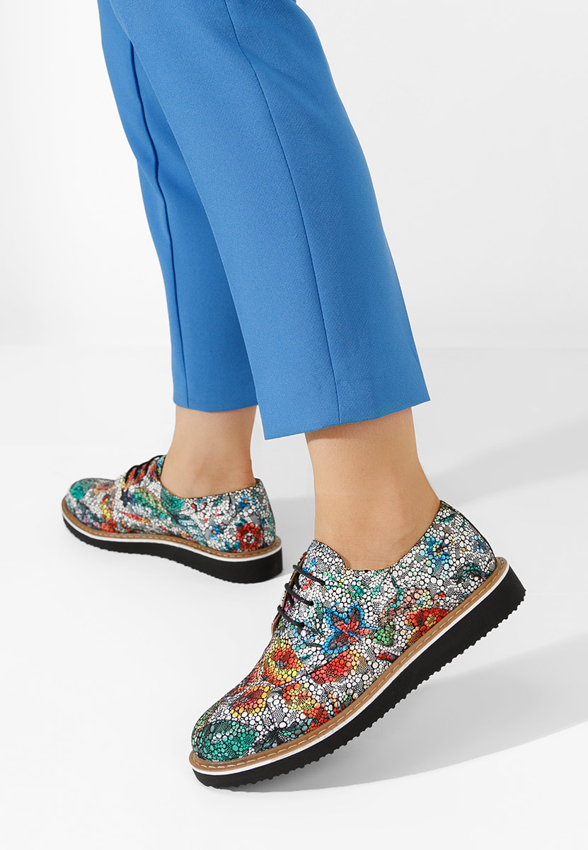 Pantofi casual dama piele Casilas V2 multicolori
