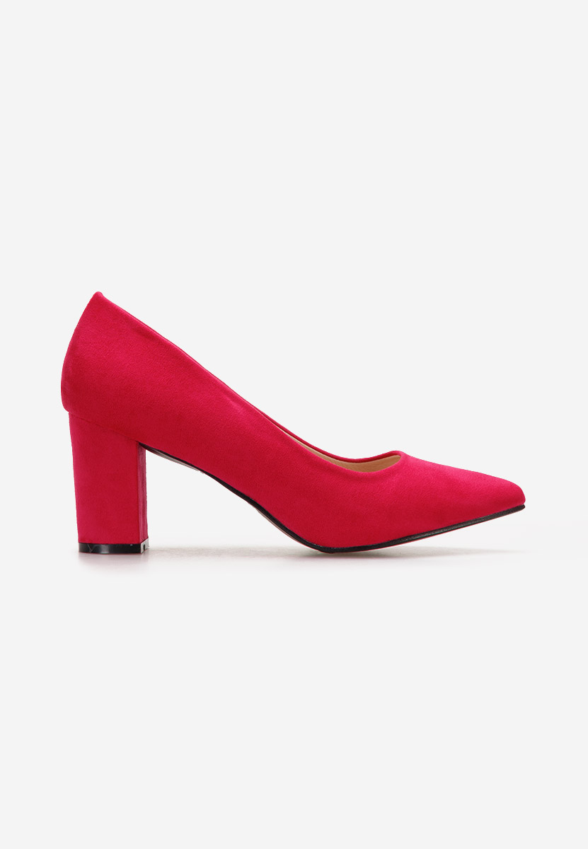 Pantofi cu toc gros Sanira fucsia