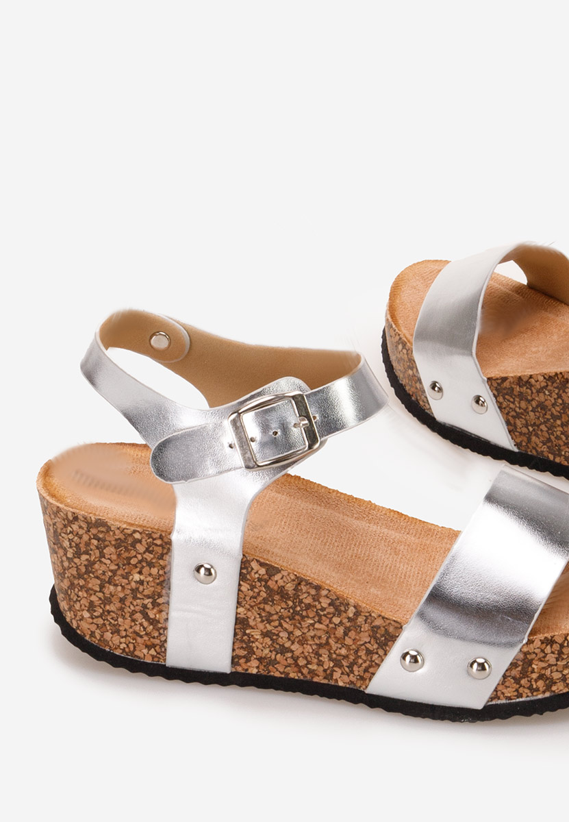 Sandale cu platformă Keya argintii