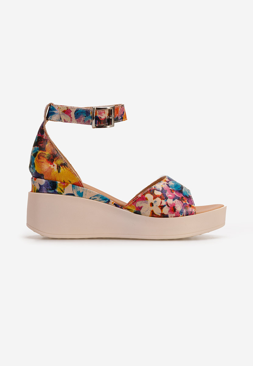 Sandale cu platformă piele Salegia V3 multicolore