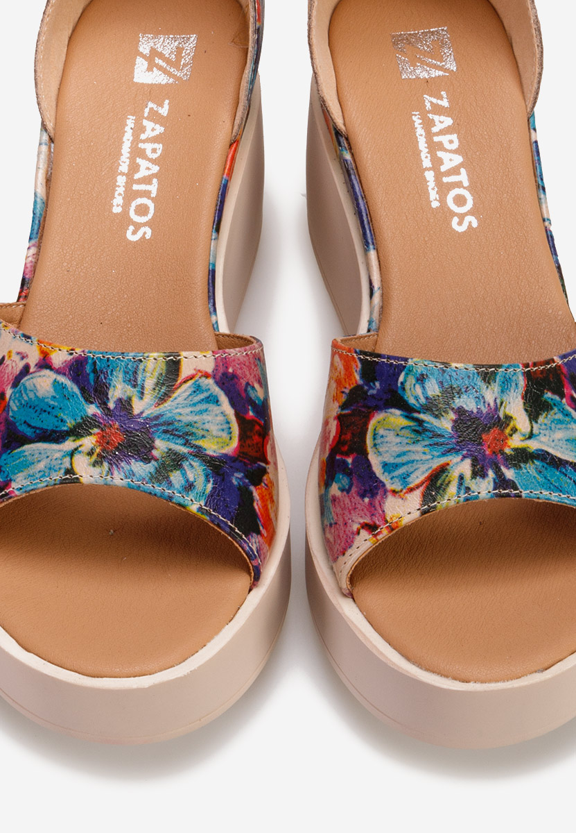 Sandale cu platformă piele Salegia V3 multicolore