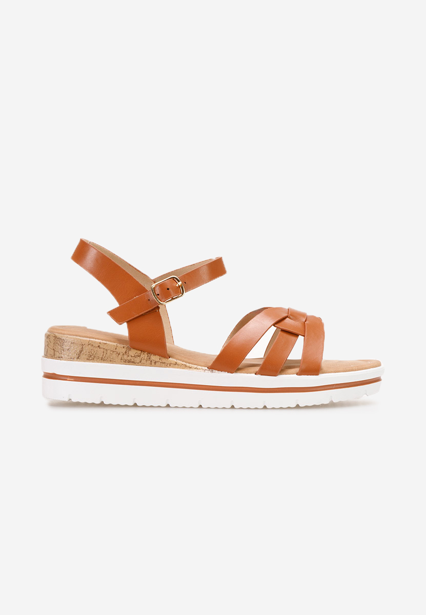 Sandale cu platforma Manila camel