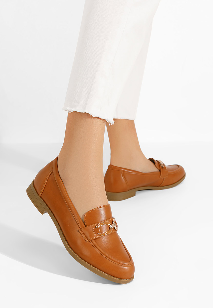 Mocasini dama Terendia camel