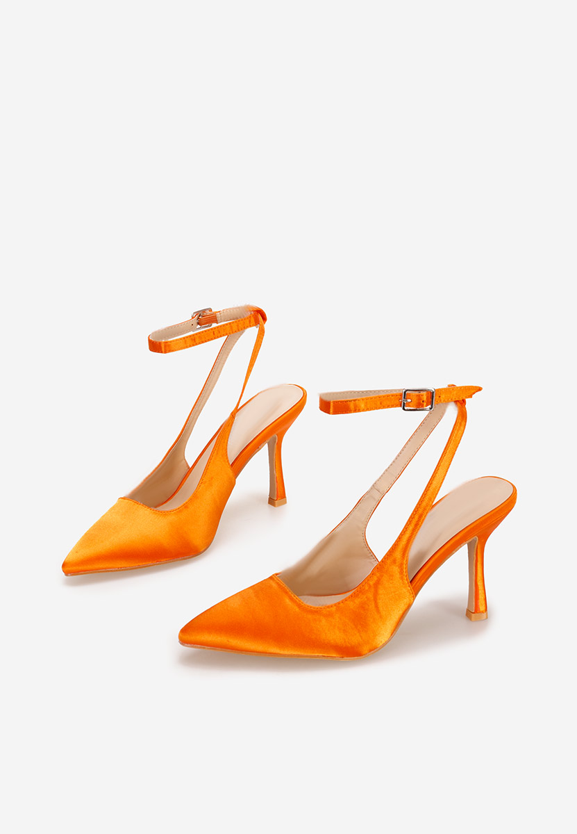 Pantofi cu toc stiletto Valindra portocalii