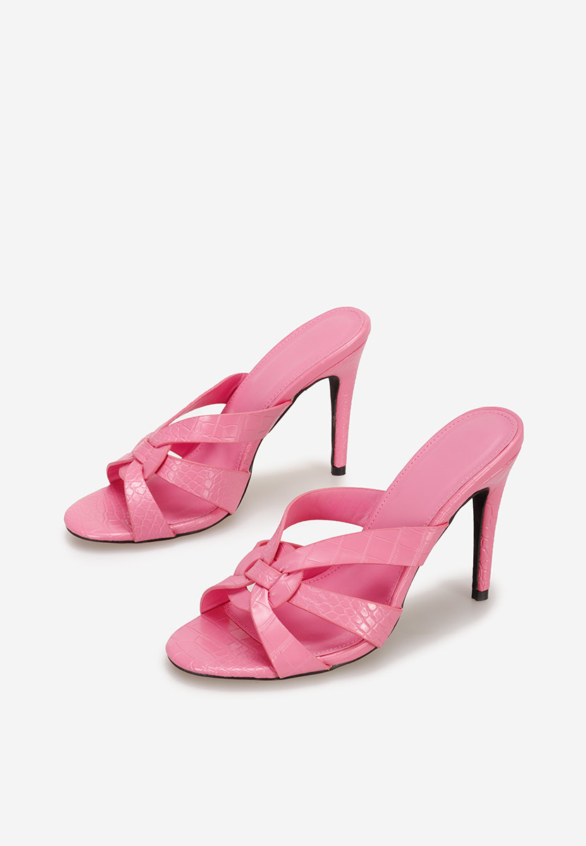 Papuci cu toc Arisia roz