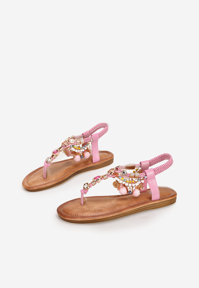 Sandale cu talpa joasa Adolia roz