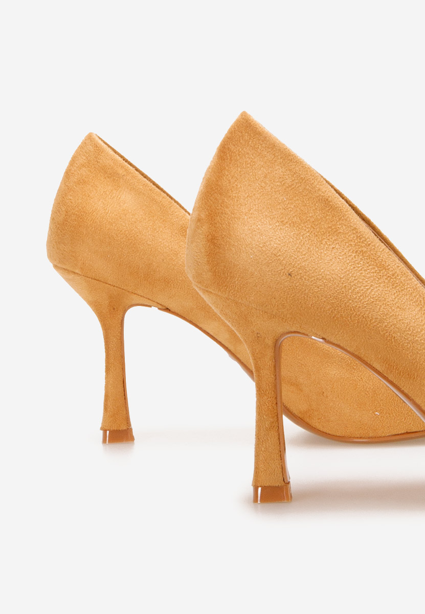 Pantofi cu toc stiletto Asterisa camel