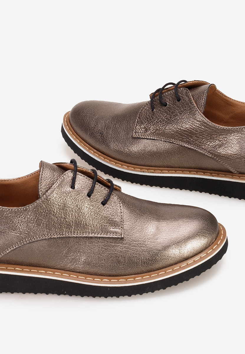 Pantofi derby piele Casilas bronze