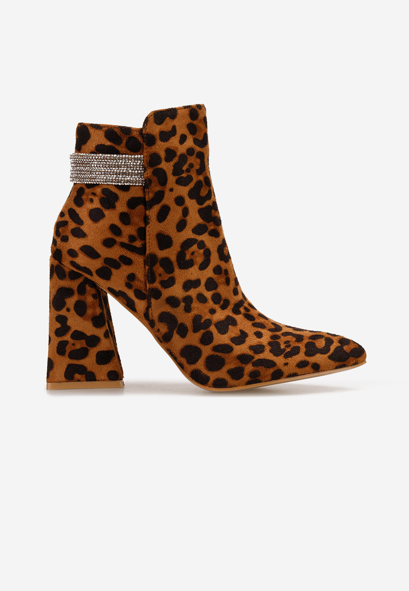 Botine elegante Zanila leopard