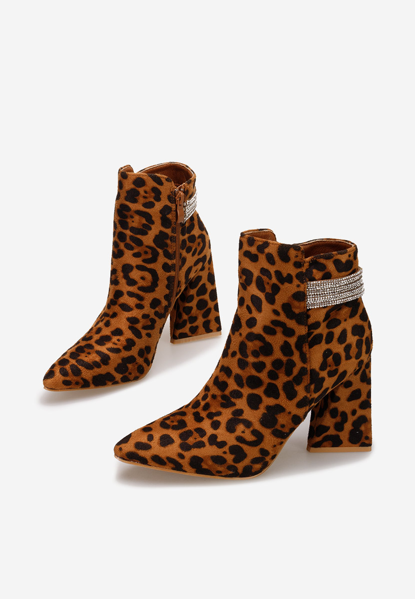 Botine elegante Zanila leopard