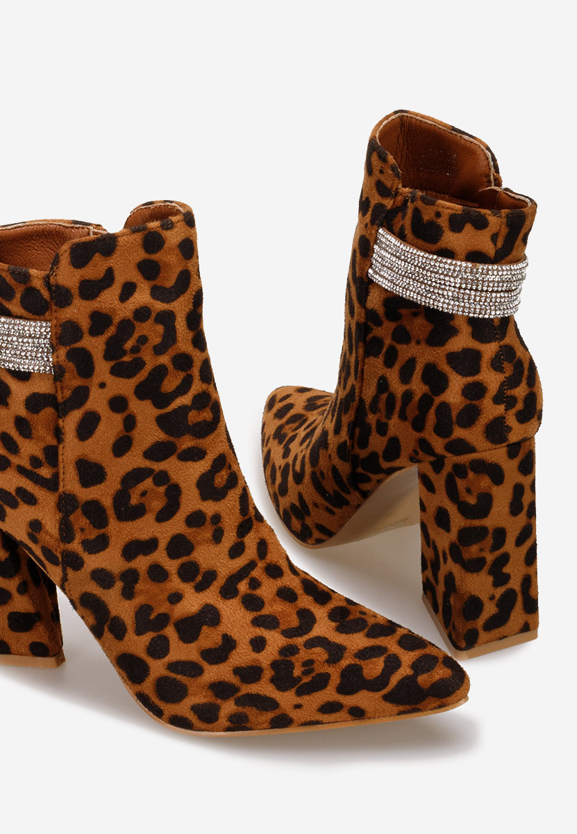 Botine elegante Zanila leopard