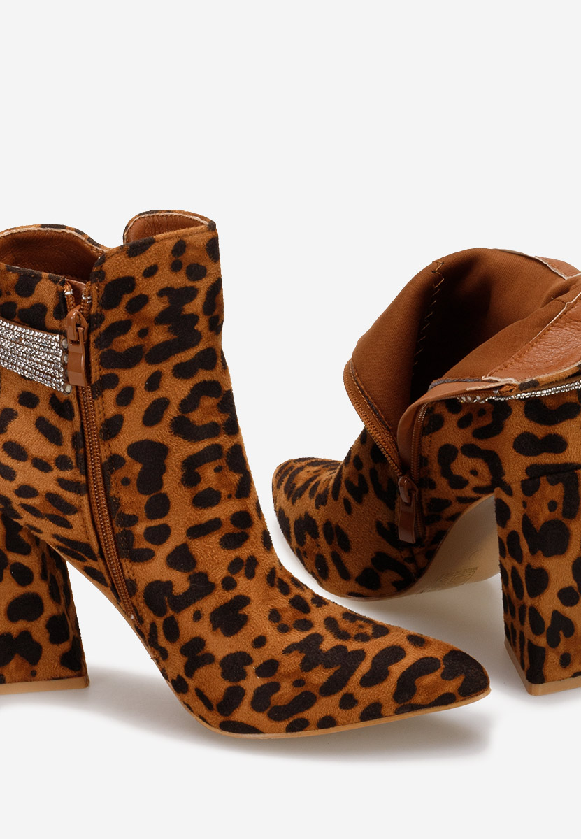 Botine elegante Zanila leopard