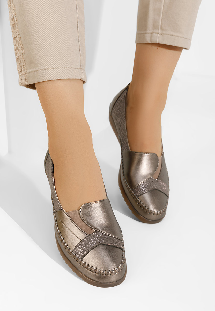 Pantofi casual damă Azohra aurii