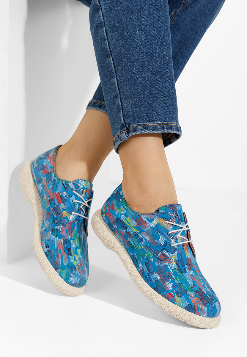 Pantofi derby piele Karysa multicolori