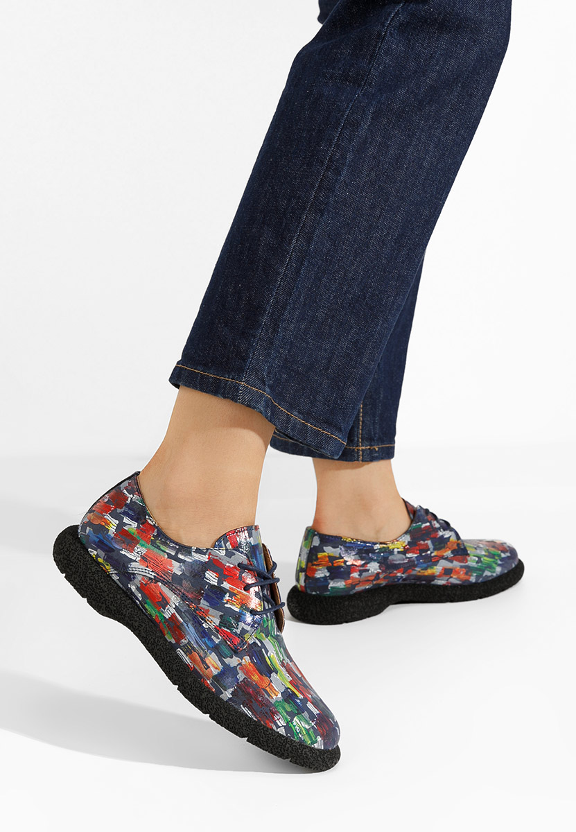 Pantofi casual dama piele Karysa V4 multicolori