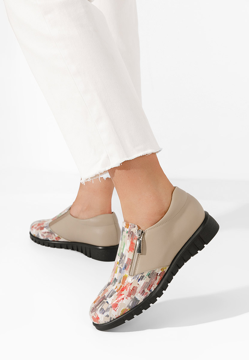 Pantofi casual dama piele Isola multicolori